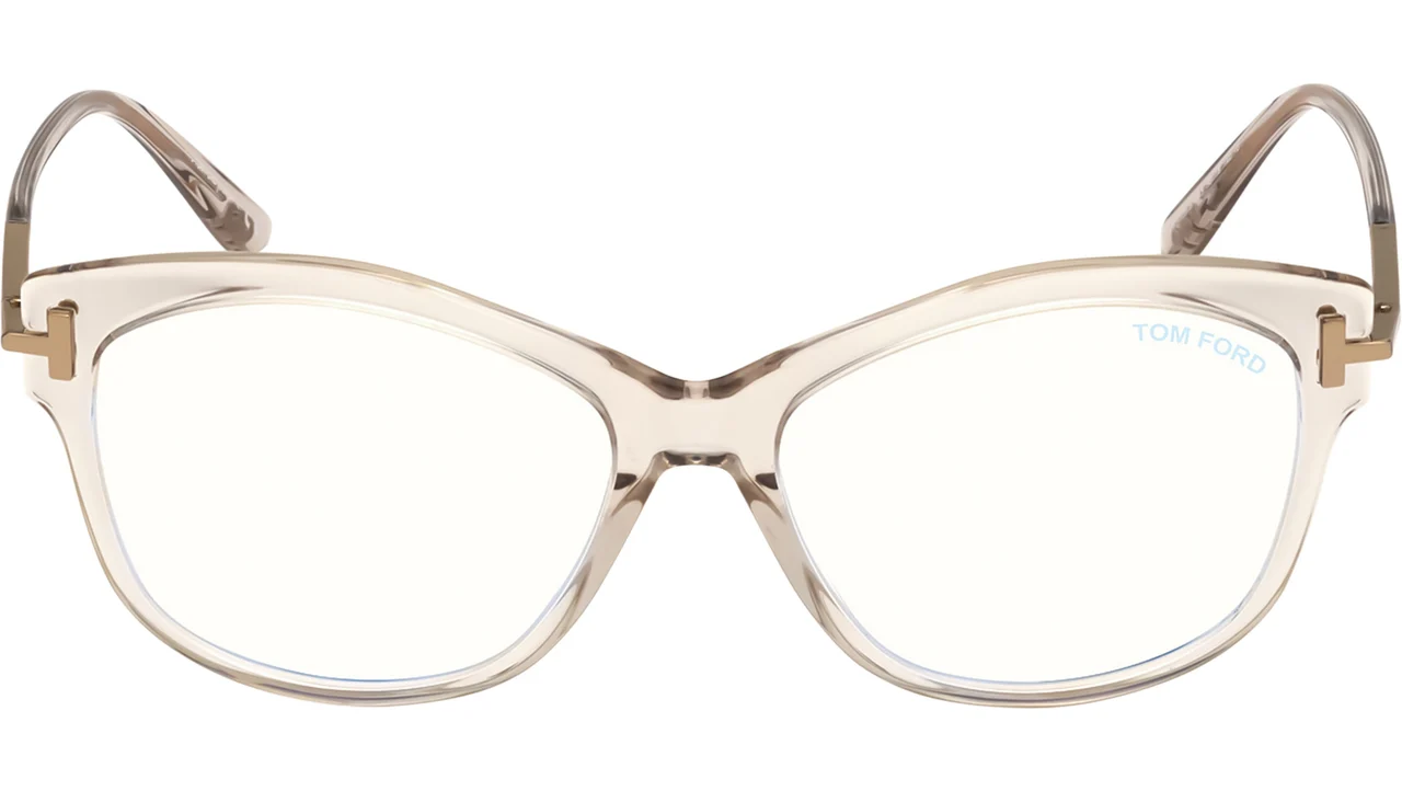 Tom Ford FT5705BV 045 Eyeglasses Brown Crystal 56mm Women 2