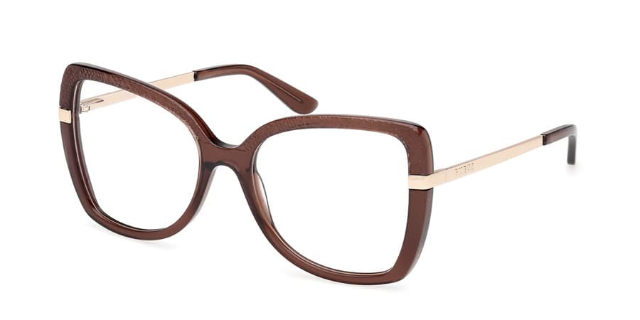 Guess GU50245 048 Eyeglasses Shiny Dark Brown 54mm Women