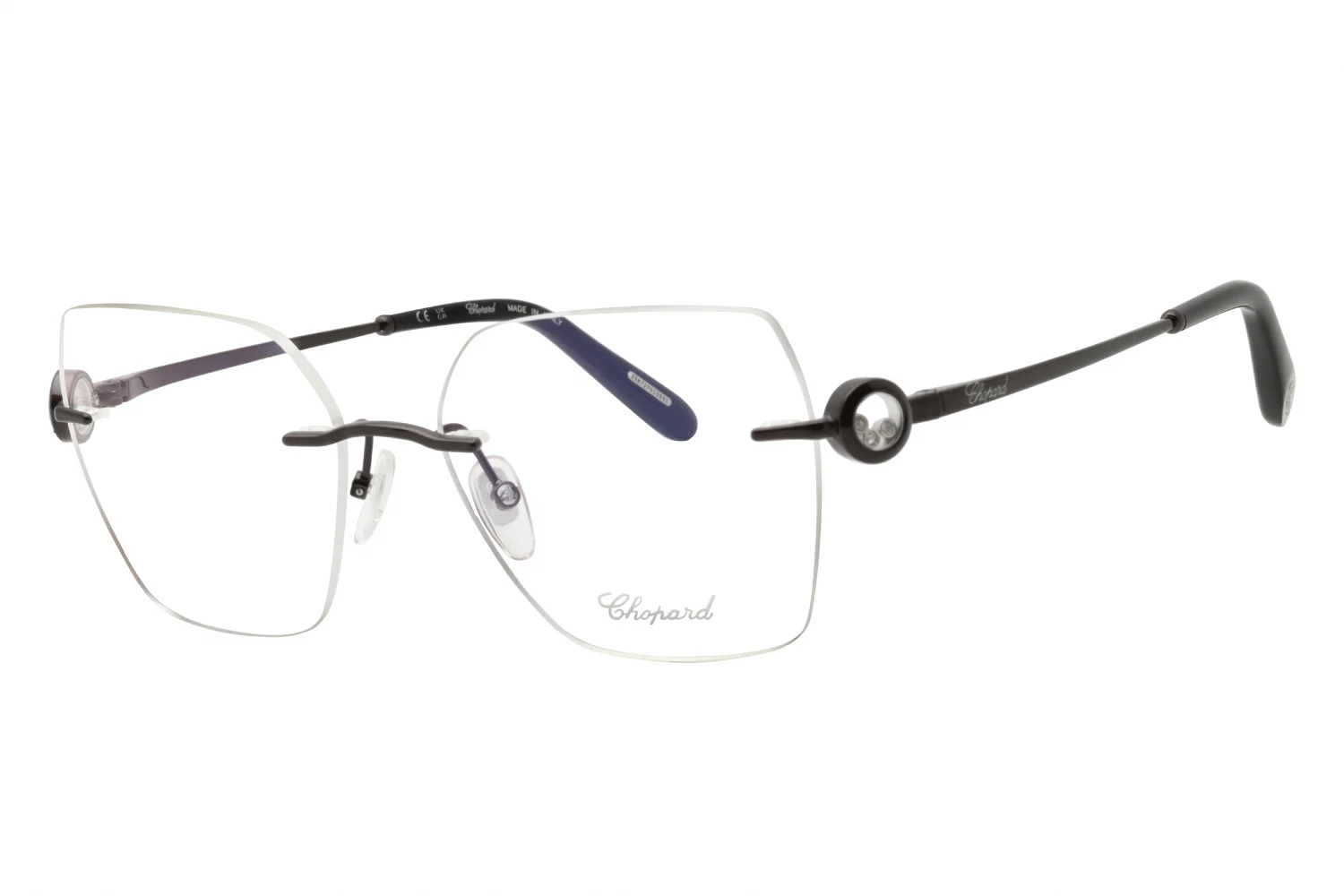 Chopard VCHL26S 550Q67 Eyeglasses Sensitive Black Gold 55mm Women