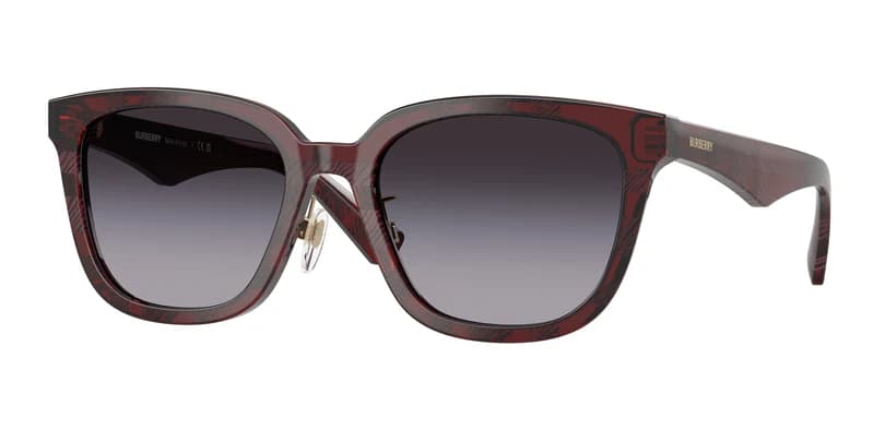 Burberry 0BE4446D 41158G Sunglasses Check Red 57mm Women