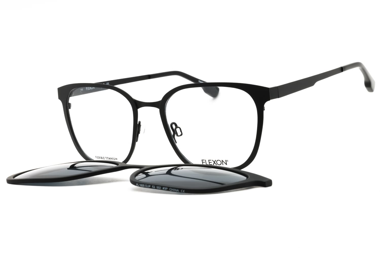 Flexon FLX1005MAG-SET 002 Eyeglasses Matte Black 53mm Men