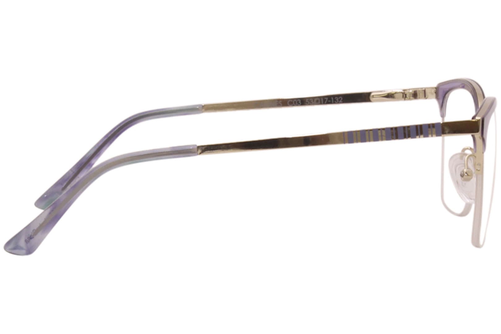 Nicole Miller NMCANNES 03 Eyeglasses Violet Light Gold 53mm Women 3