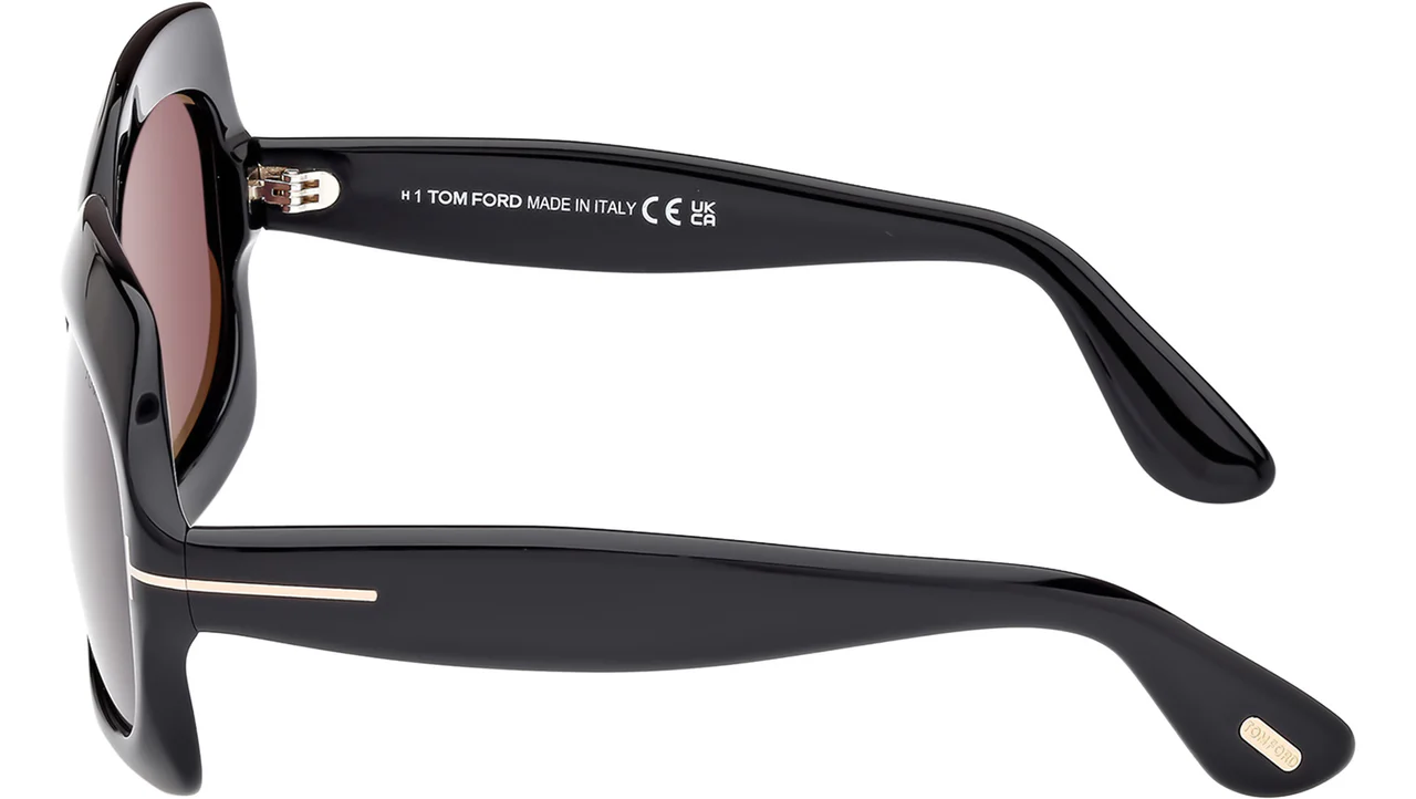 Tom Ford FT1155 01A Sunglasses Shiny Black 60mm Women 4