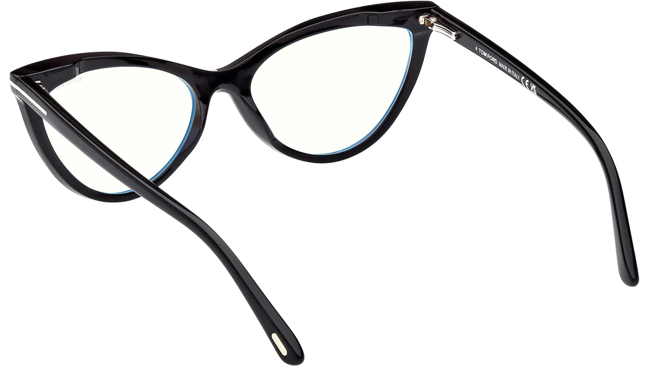 Tom Ford FT5896B 001 Eyeglasses Shiny Black 56mm Women 2