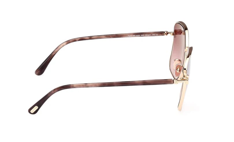 Tom Ford Fern TF1029 28Z Sunglasses Rose Gold 57mm Women 5