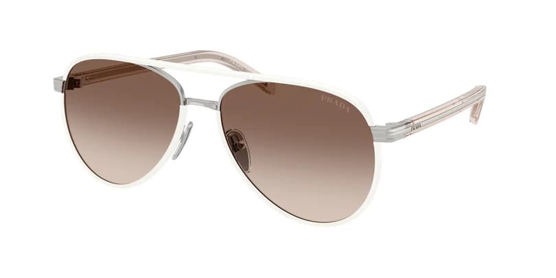 Prada 0PR B57S 23E10S Sunglasses White 56mm Unisex