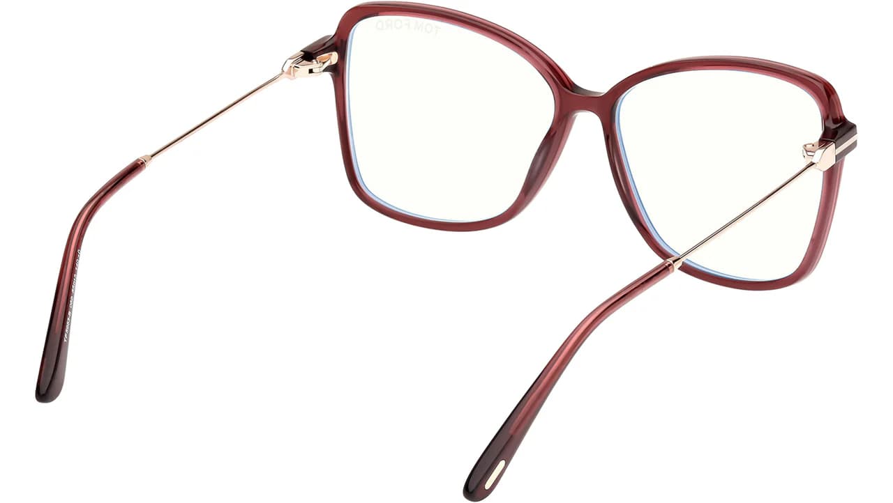 Tom Ford FT5953B 069 Eyeglasses Shiny Bordeaux 55mm Women 5