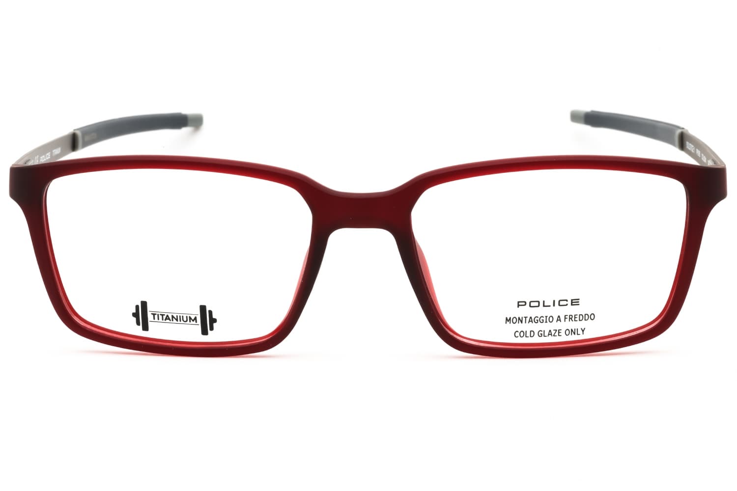 Police VPLF85M 0D41 Eyeglasses Matte Red 54mm Men 2