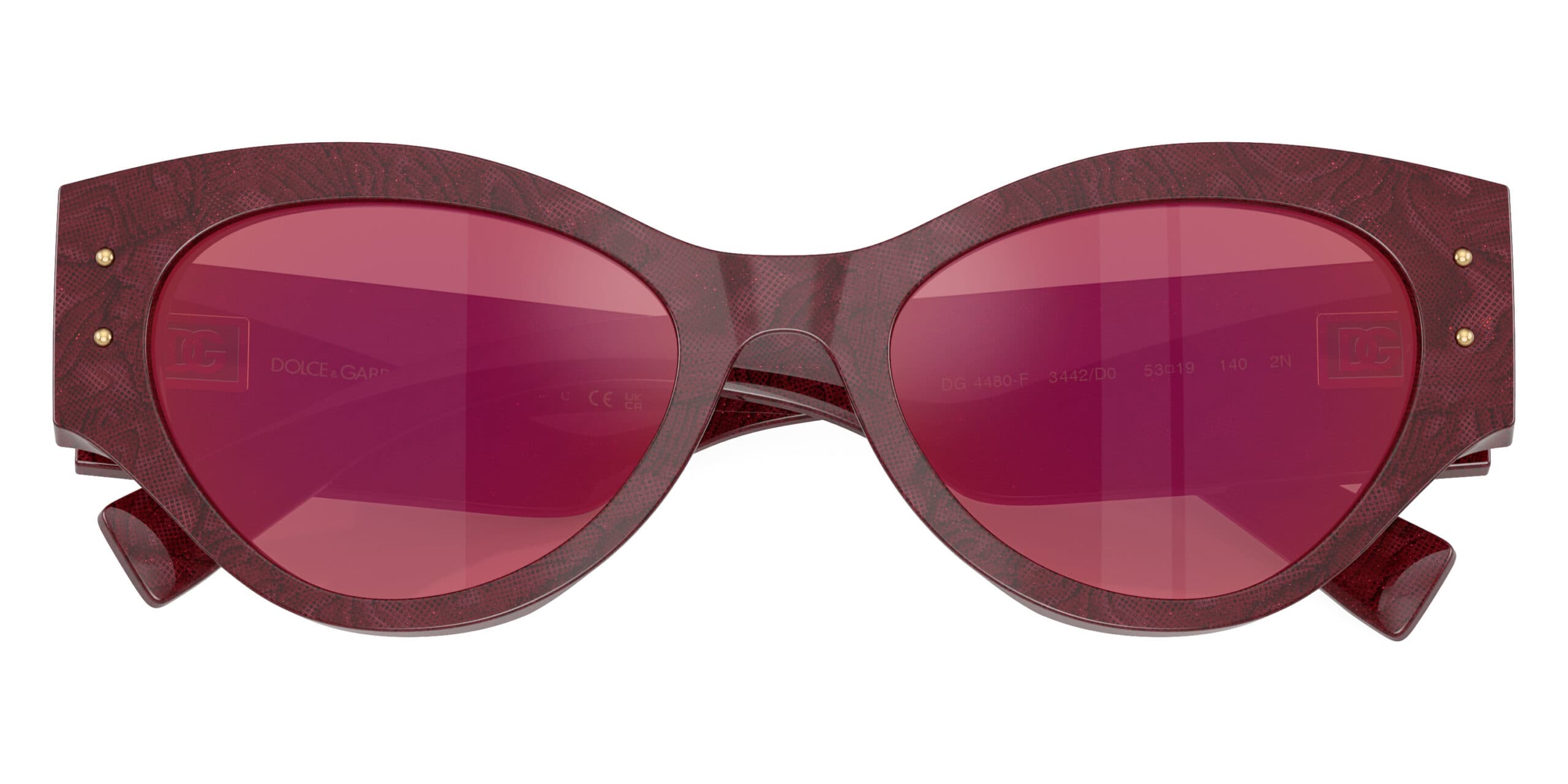 Dolce & Gabbana DG4480F 3442/D0 Sunglasses Red 53mm Women 4