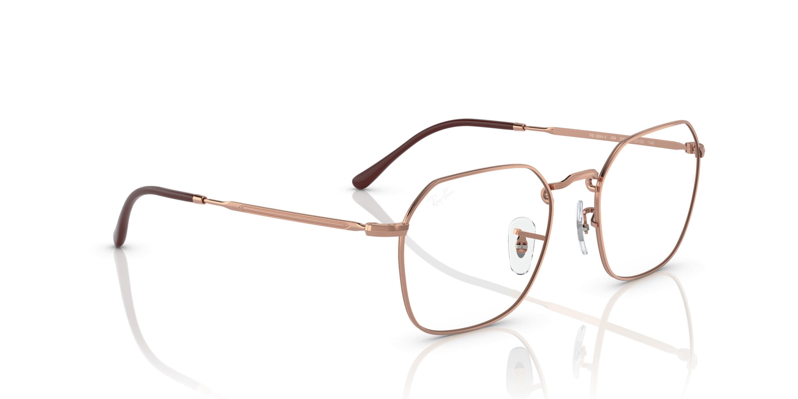 Ray-Ban RB3694V Jim 3094 Eyeglasses Rose Gold 51mm Unisex 3