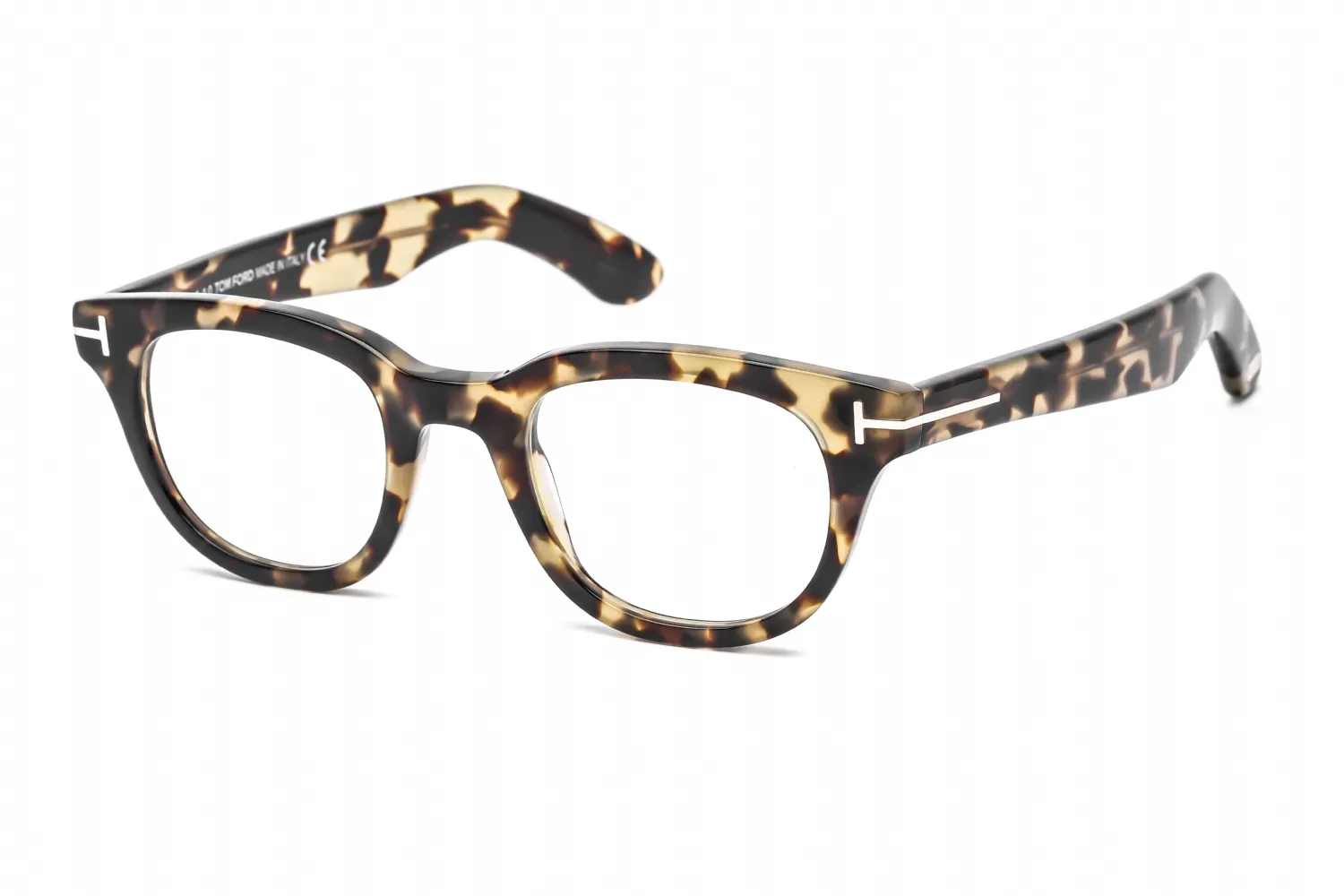 Tom Ford FT5558-B 055 Eyeglasses Shiny Vintage Havana 46mm Men