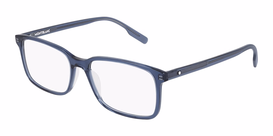 Montblanc MB0152O 007 Eyeglasses Transparent Blue 56mm Unisex