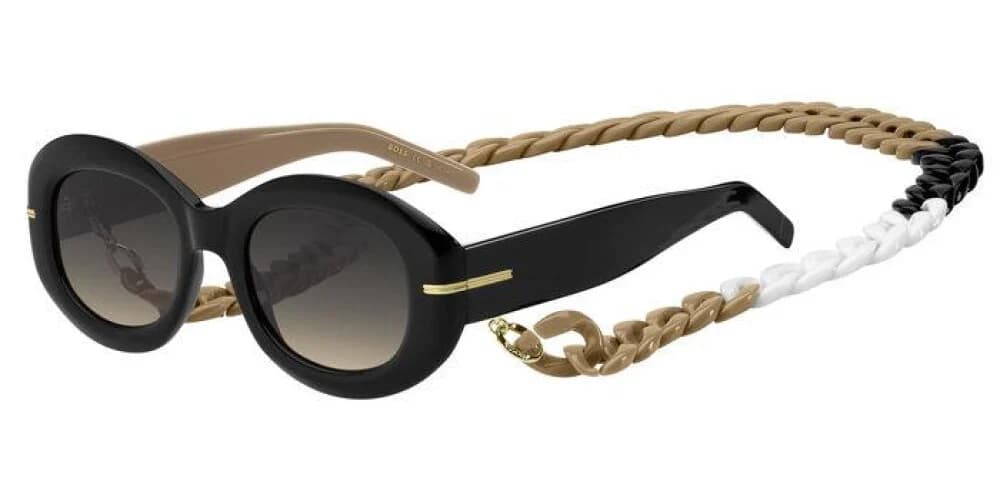 HUGO BOSS 1521/N/S 00WM Sunglasses Black Beige 51mm Women