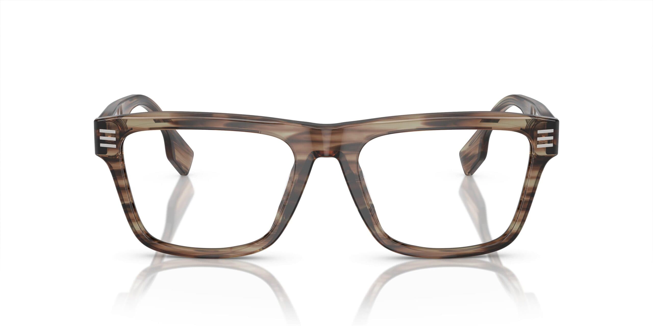 Burberry 0BE2387 4098 Eyeglasses Transparent Green Horn 53mm Men 2