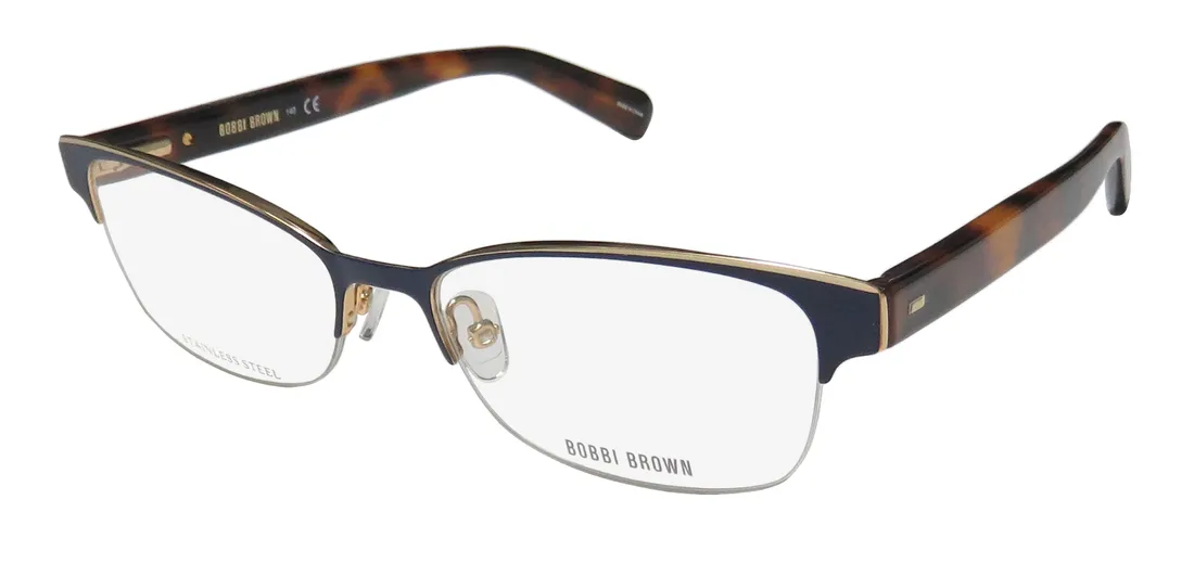 Bobbi Brown The Baxter 0e8w Eyeglasses Blue Brown 51mm