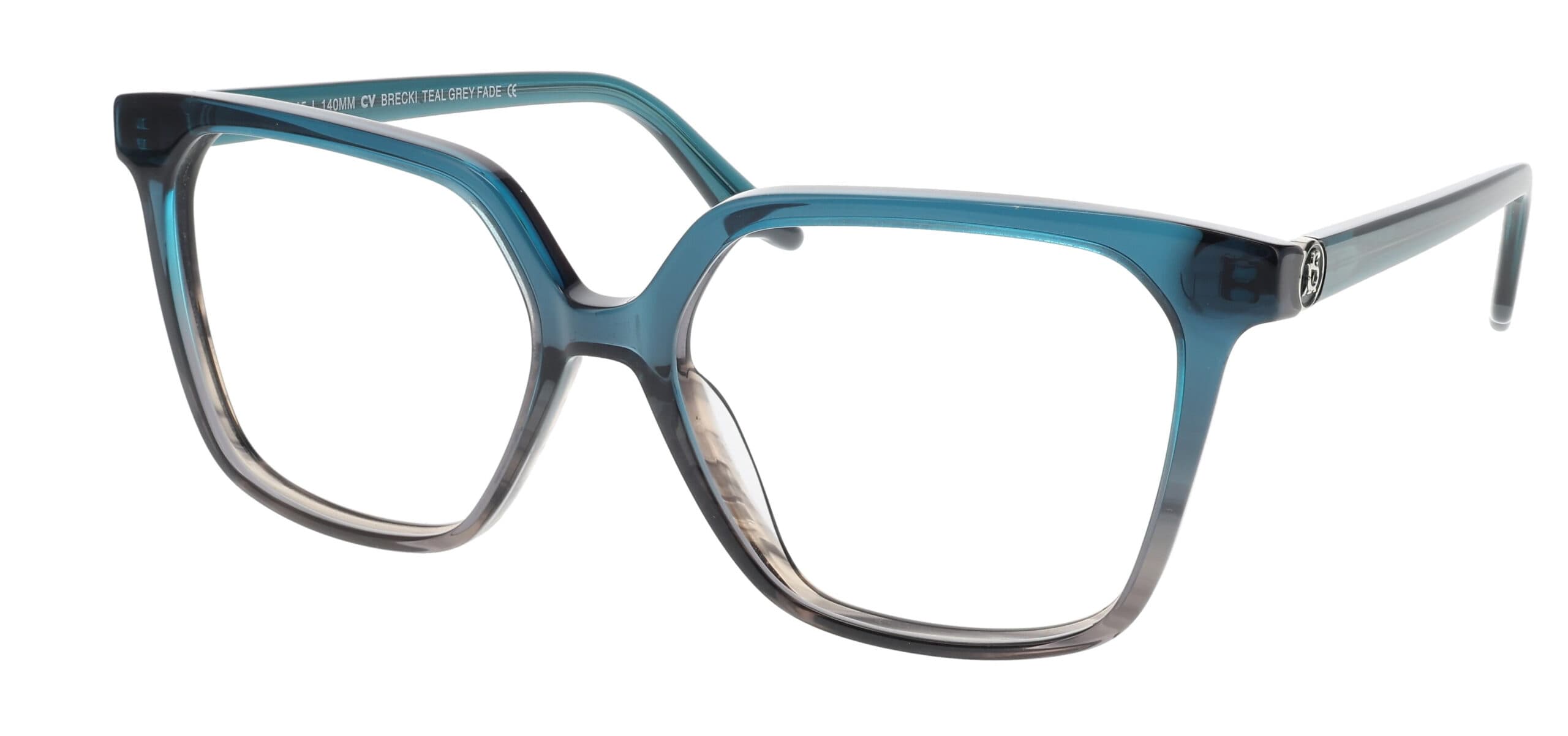 Steve Madden Brecki Eyeglasses Teal Grey Fade 53mm Women