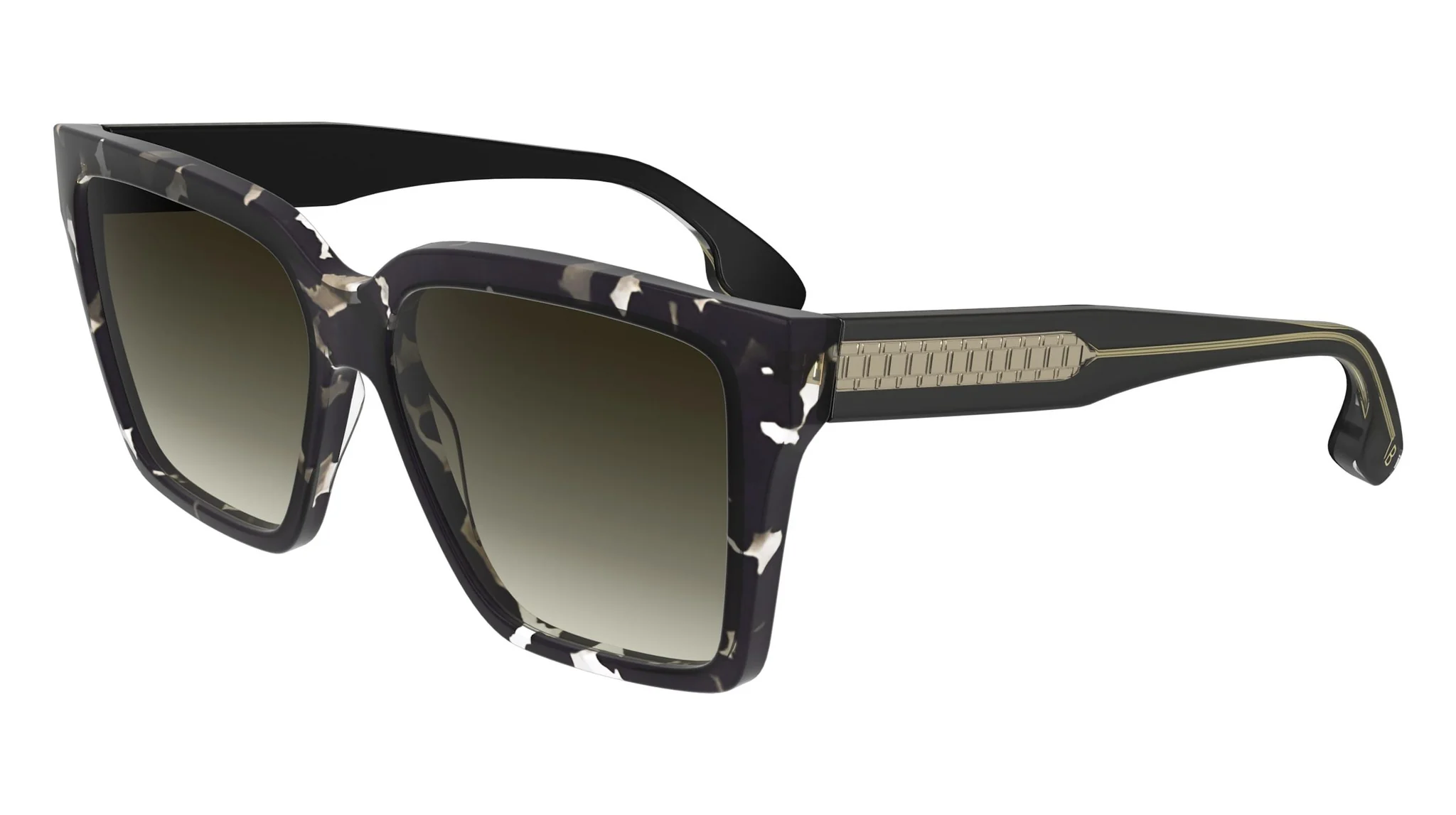 Victoria Beckham VB672S 010 Sunglasses Black Havana 57mm Women