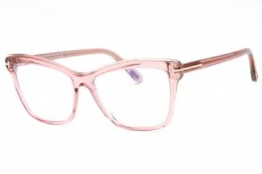 Tom Ford FT5619-B 072 Eyeglasses Shiny Transparent Lilac Pink Grey 55mm