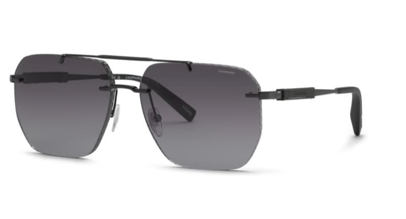 Chopard SCHL53 0Q67 Sunglasses Sensitive Black Gold 64mm Men