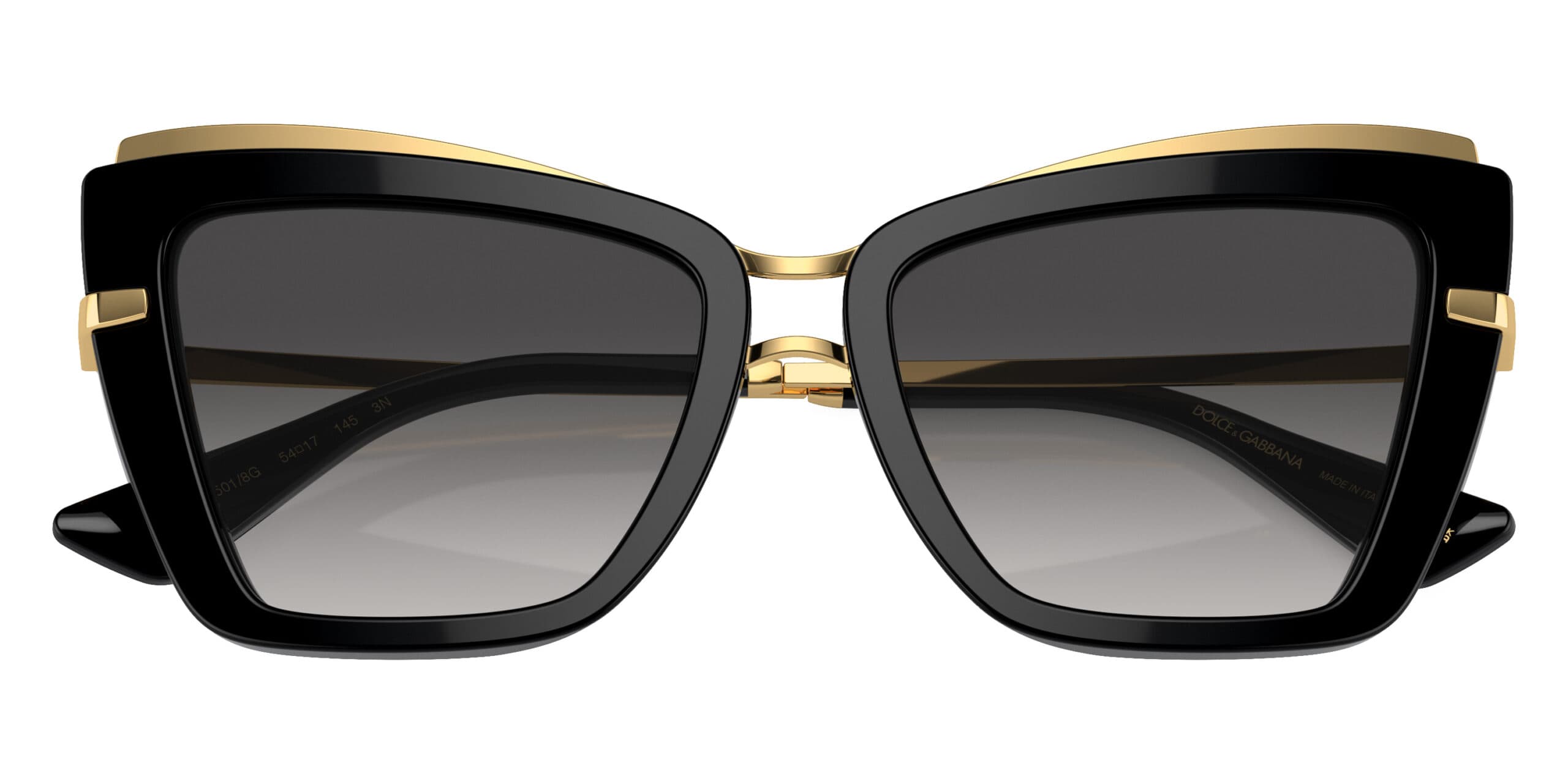 Dolce & Gabbana DG4472 5018G Sunglasses Black Gold 54mm Women 2