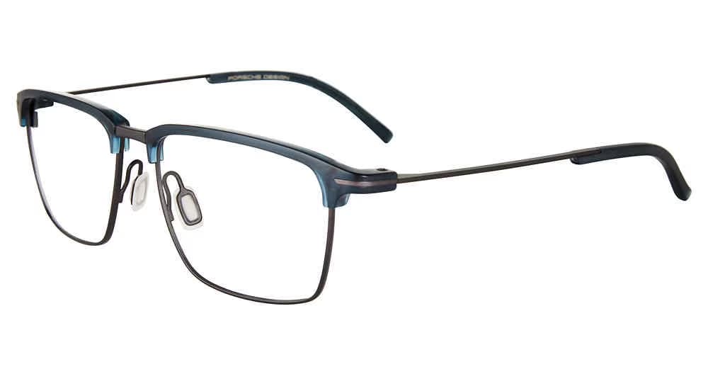Porsche Design P8380 D Eyeglasses Blue Dark Gunmetal 55mm Men
