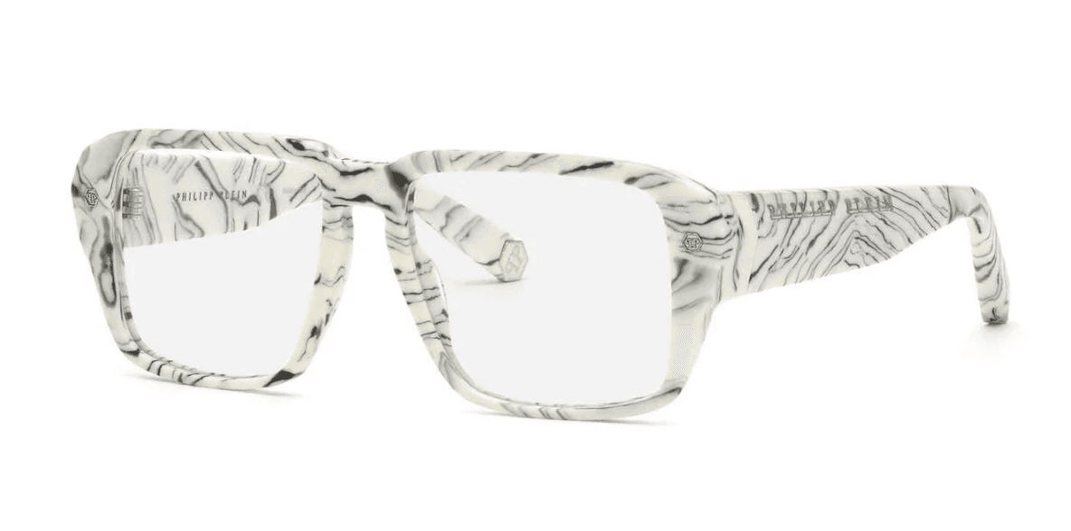 Philipp Plein VPP081 09YL Eyeglasses Marbled Ivory 55mm Women
