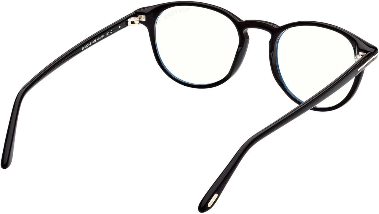 Tom Ford FT5803B 001 Eyeglasses Shiny Black 49mm Men 5