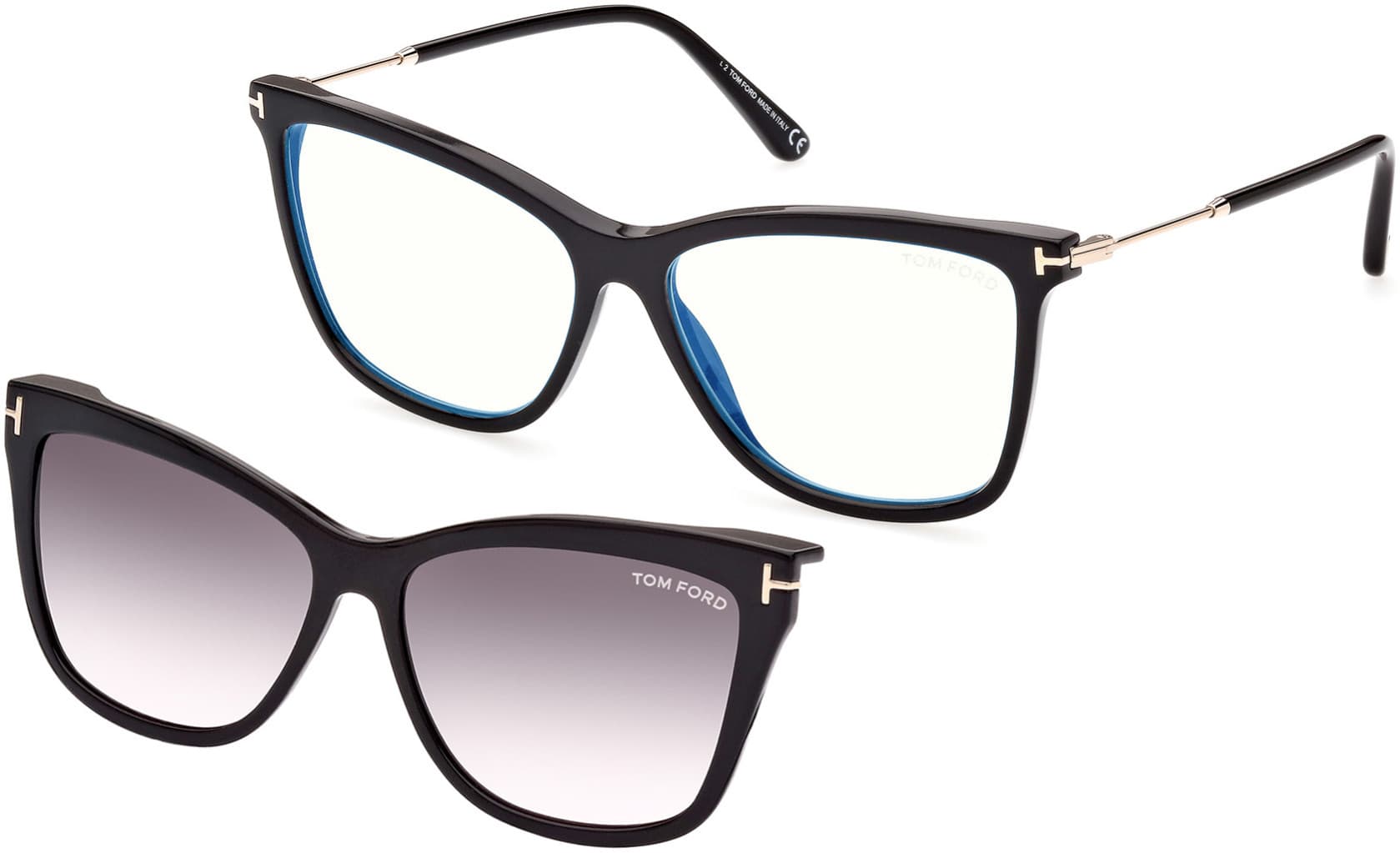 Tom Ford TF5824B 001 Eyeglasses Black 56mm Women