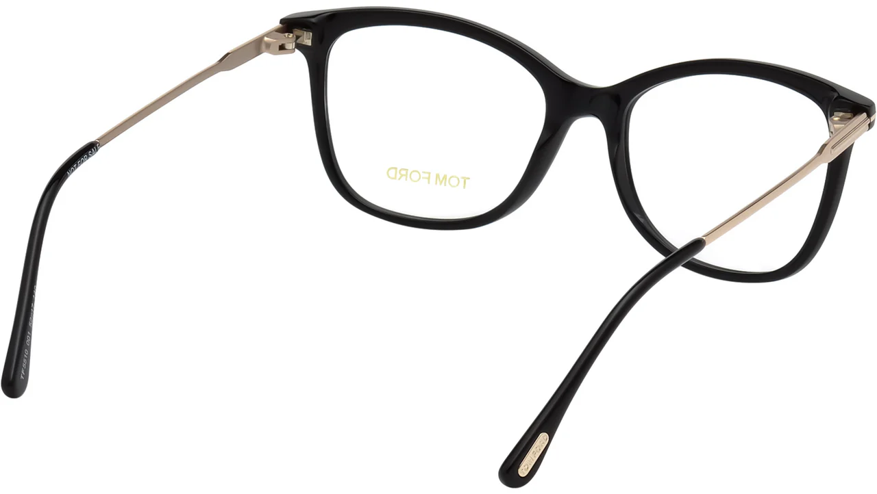 Tom Ford FT5510 001 Eyeglasses Shiny Black 52mm Women 5