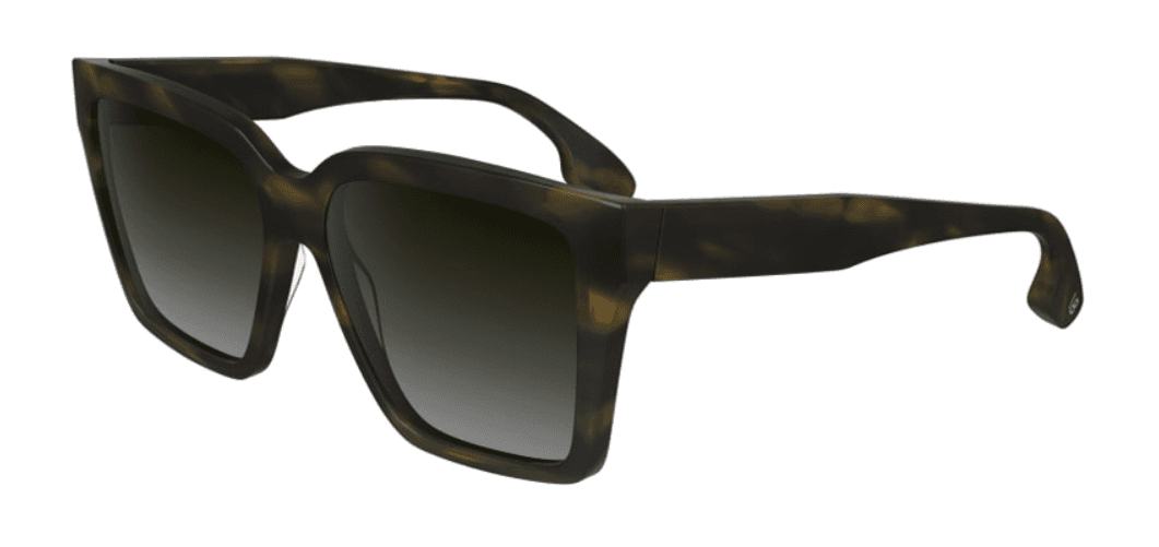 Victoria Beckham VB672S 321 Sunglasses Striped Khaki Havana 57mm Women