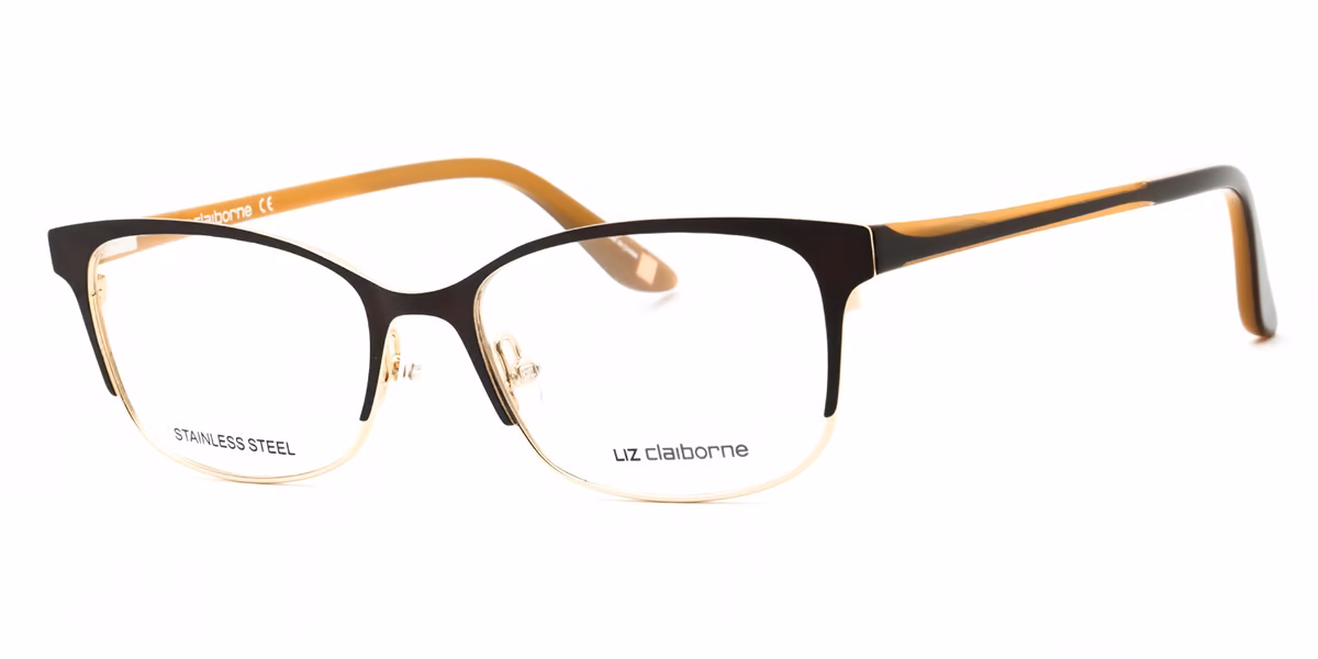 Liz Claiborne L644 0UFM Eyeglasses Brown Gold 50mm Women