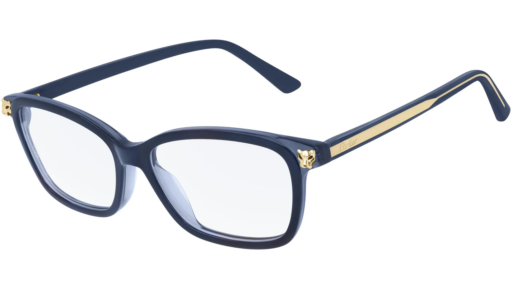Cartier CT0206O 003 Eyeglasses Blue 52mm Women