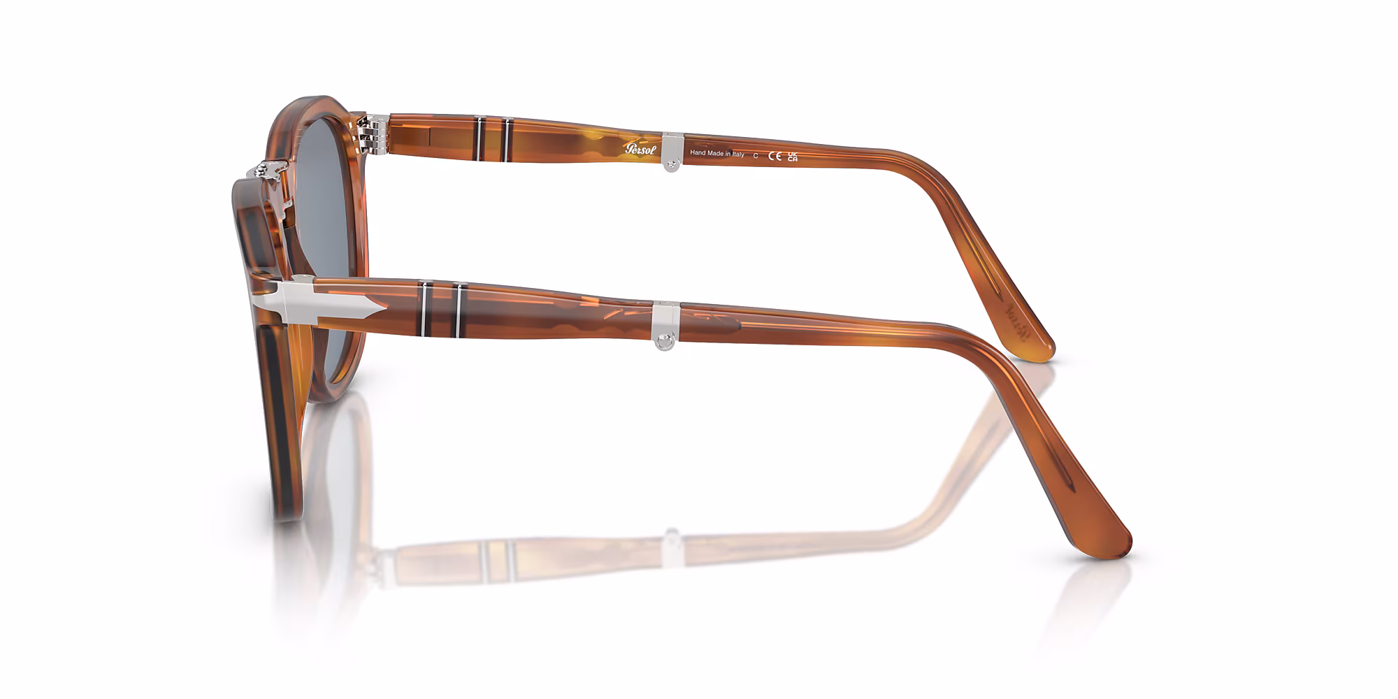 Persol PO3345S 96/56 Sunglasses Transparent Sienna Brown 54mm Unisex 3