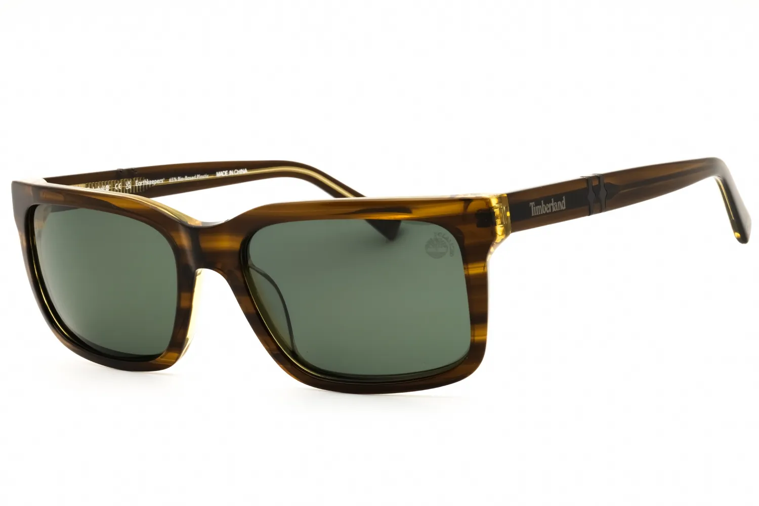 Timberland TB00021 93R Sunglasses Shiny Light Green 57mm Men
