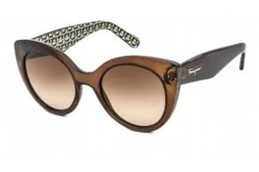 Salvatore Ferragamo SF964S 210 Sunglasses Crystal Brown 54mm