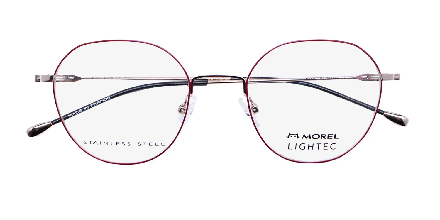 Morel Lightec 30202l rd02 Eyeglasses Red 50mm Unisex 2
