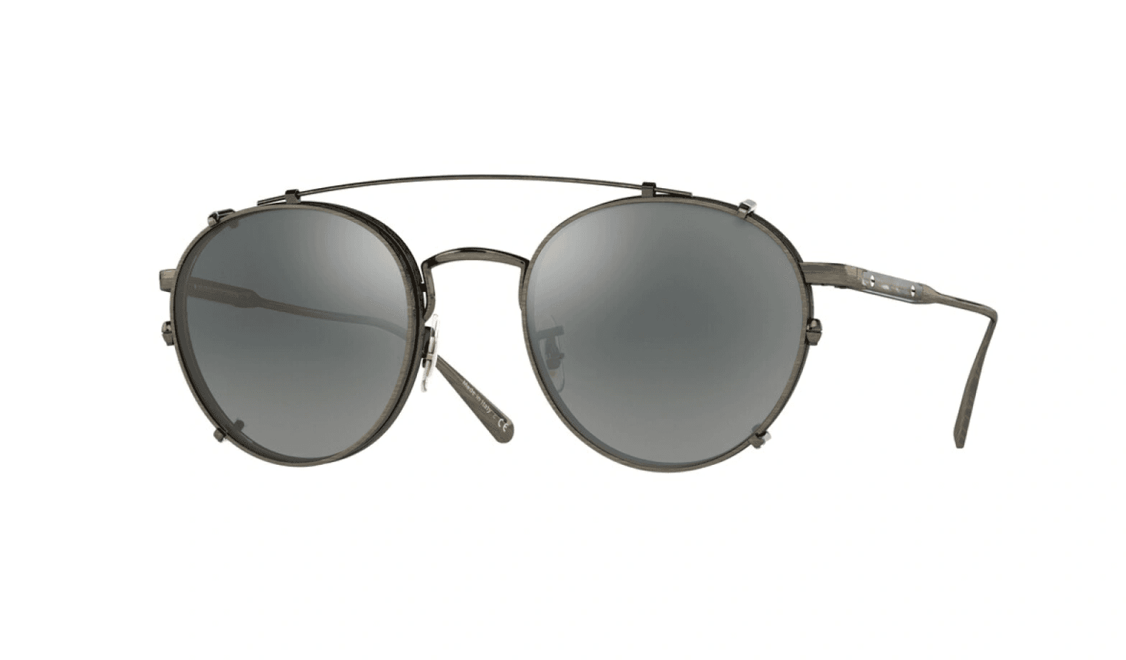 Oliver Peoples ARTEMIO OV1302 Clip On 5284 Sunglasses Antique Gold W/ Black 48mm Men