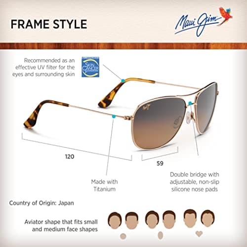 Maui Jim MJ247 16 Sunglasses Polished Gold 59mm Men 5