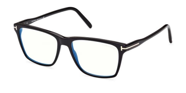 Tom Ford TF5817-B ECO 001 FT5817-B Blue-Light Block Eyeglasses Black 56mm Men