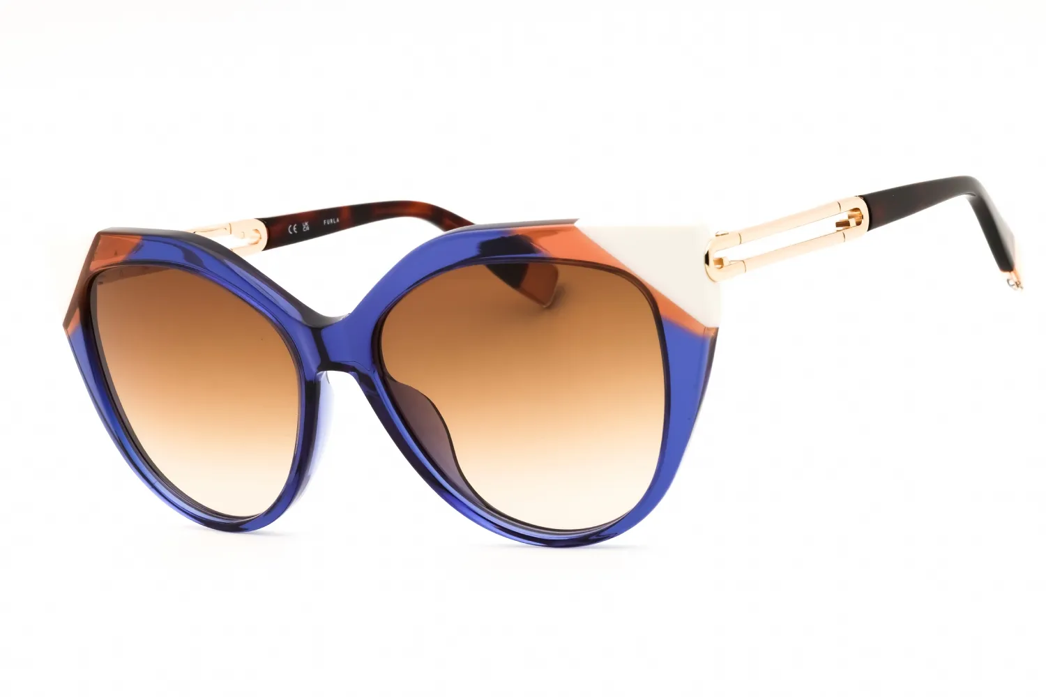 Furla SFU683 06NA Sunglasses Transp.blue 55mm Women
