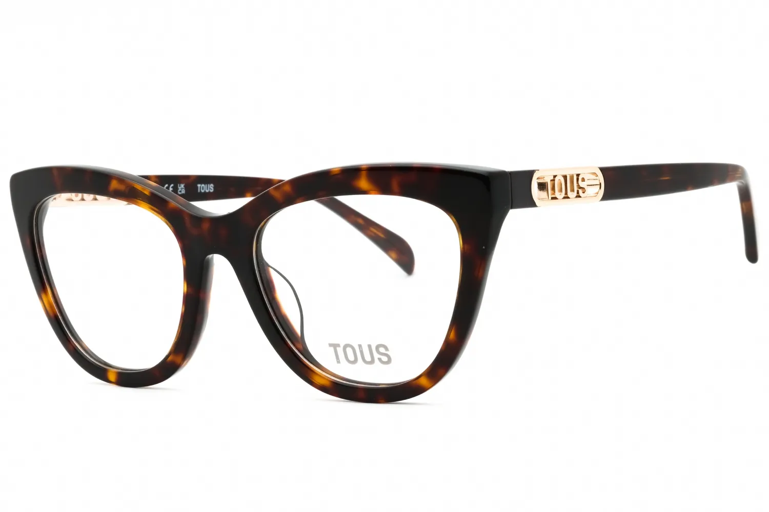 Tous VTOC14 0743 Eyeglasses Shiny Brown Havana 53mm Women