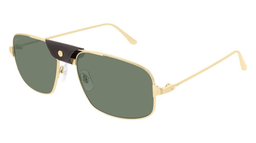 Cartier CT0193S 002 Sunglasses Gold 60mm Men