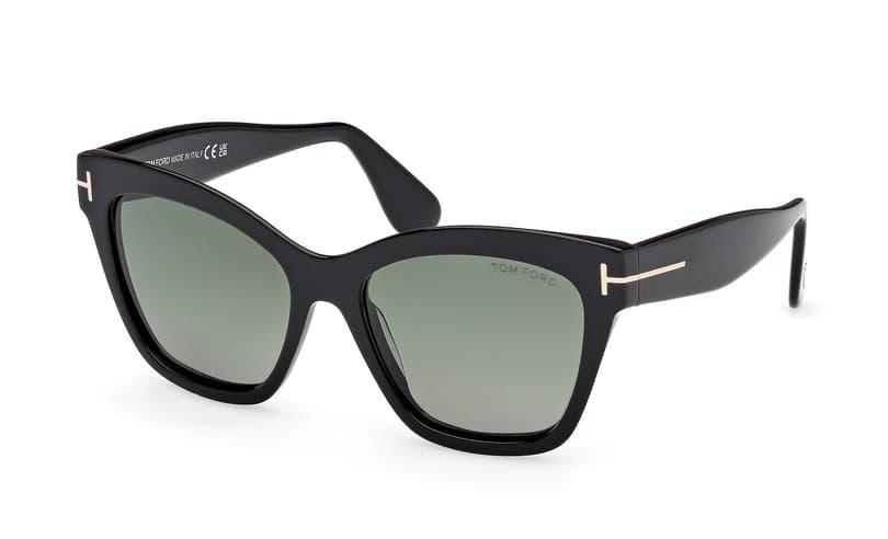 Tom Ford FT1217 01R Sunglasses Shiny Black 55mm Women