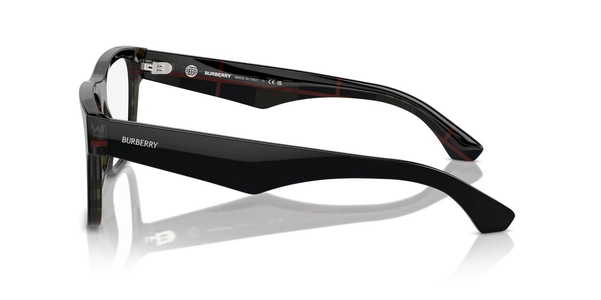 Burberry 0BE2411F 4121 Eyeglasses Black Checkered Pattern 55mm Men 3