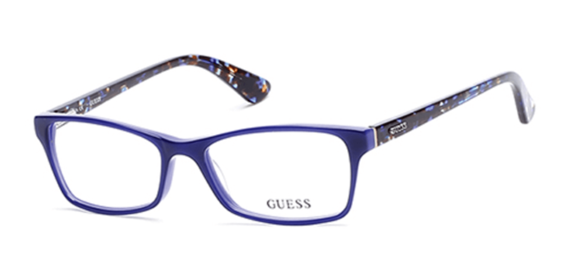 Guess GU2549 084 Eyeglasses Shiny Light Blue 53mm Women