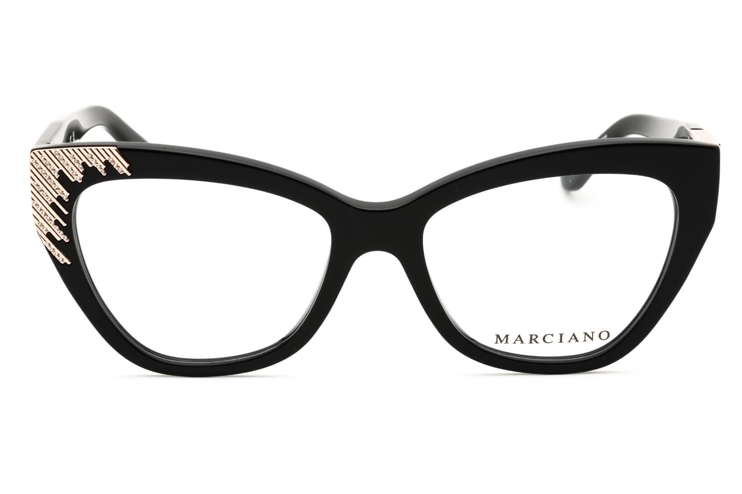 Marciano GM50037 001 Eyeglasses Shiny Black 53mm Women 2