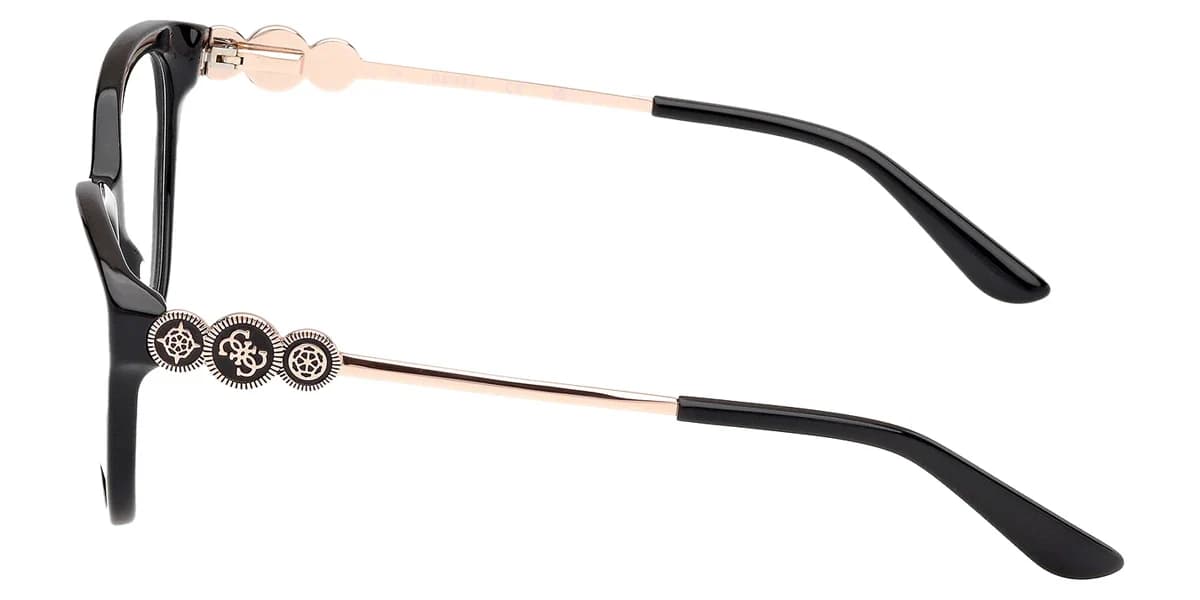 Guess GU50230 001 Eyeglasses Shiny Black 53mm Women 3