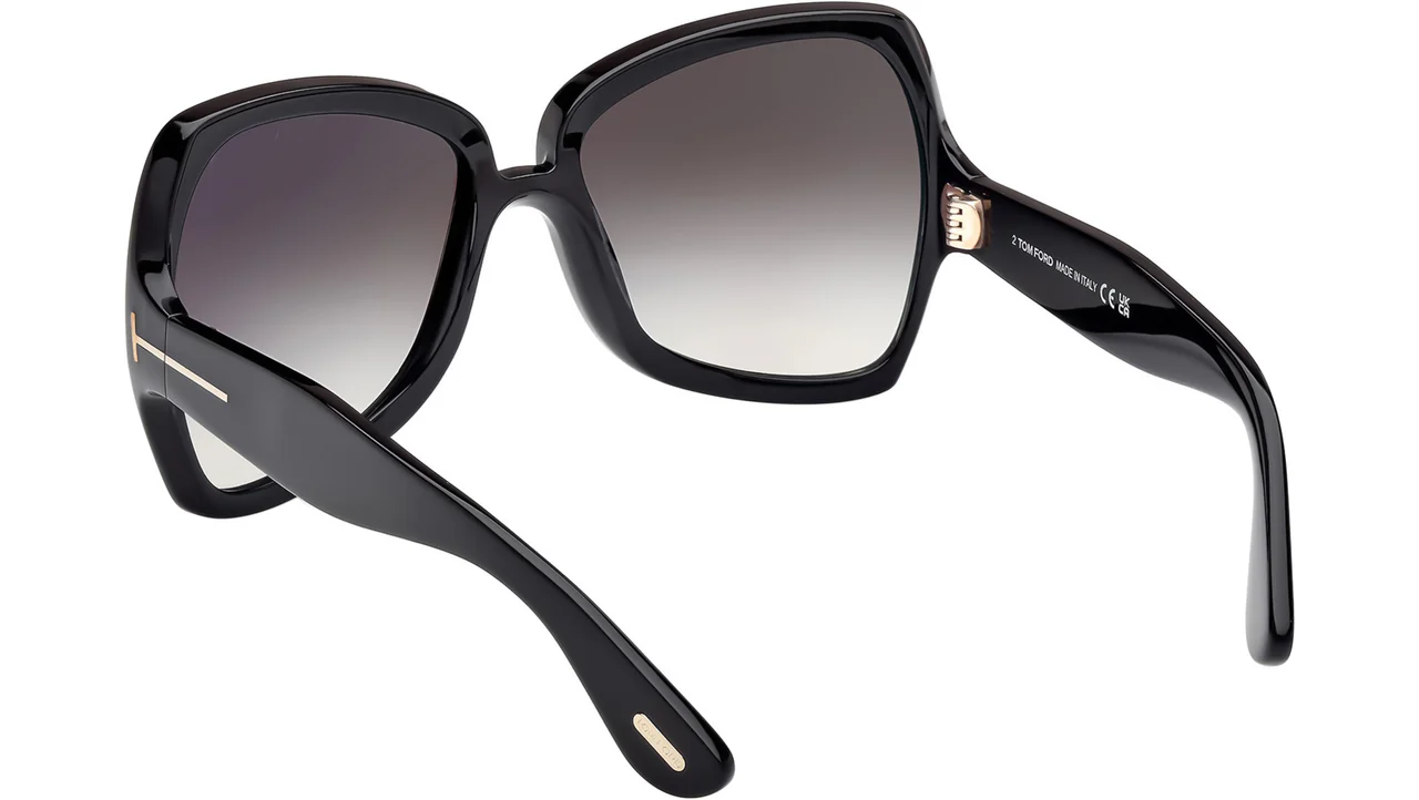 Tom Ford FT1222 01B Sunglasses Shiny Black 60mm Women 4