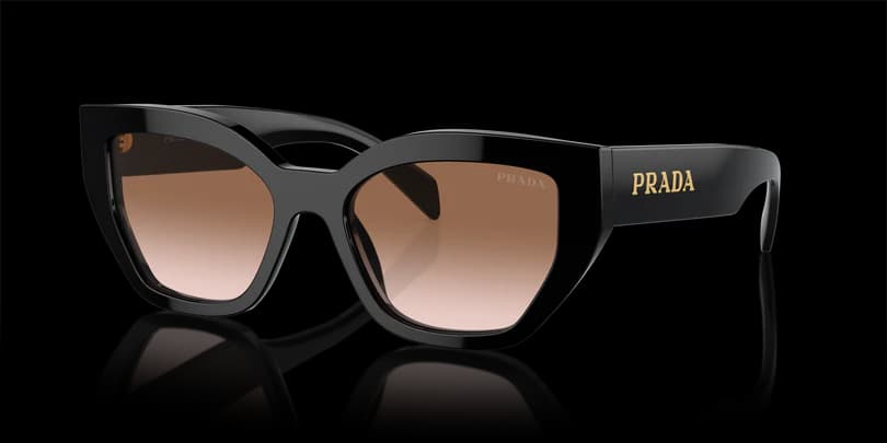 Prada 0PR A09S 1AB0A6 Sunglasses Black 53mm Women