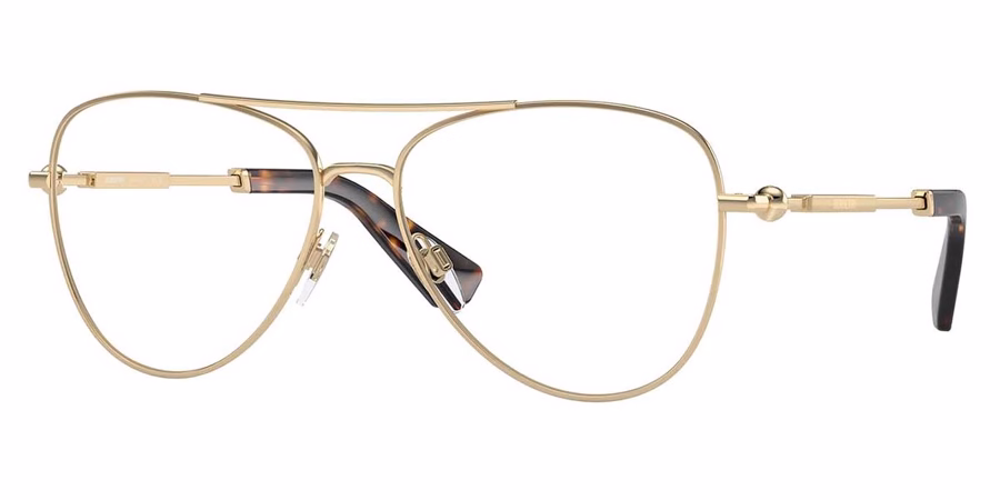 Burberry 0BE1386 1109 Eyeglasses Light Gold 55mm Unisex